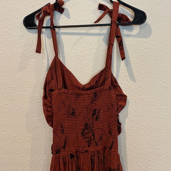 NWT Torrid 0X Elegant Rust Floral Dress - Picture 4 of 4